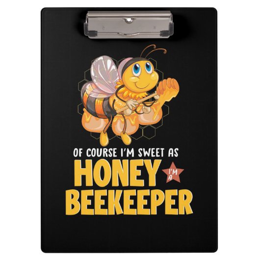 Ich bin süß als Honigbienenhalter Klemmbrett (Vorderseite)