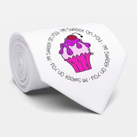 Ich bin süß auf deinem Valentin Krawatte (Gerollt)