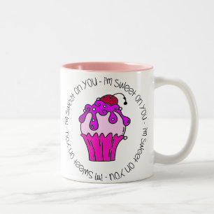 Ich bin süß auf dich, Valentine Zweifarbige Tasse