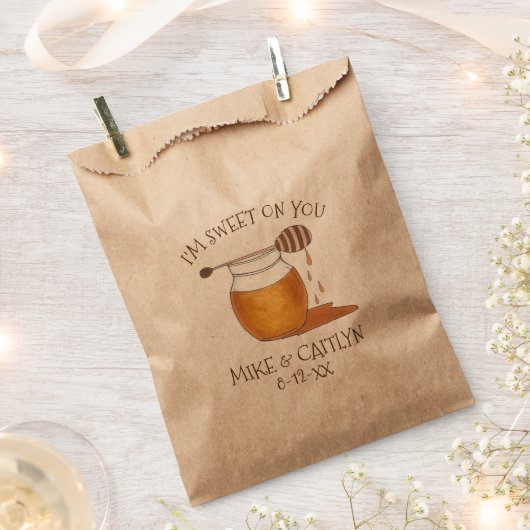 Ich bin süß auf dir, Jar Pot Hochzeit Verlobung Geschenktütchen (Ausgeschnitten)