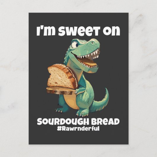 Ich bin süß auf Sauerbrot T-Rex Postkarte (Vorderseite)