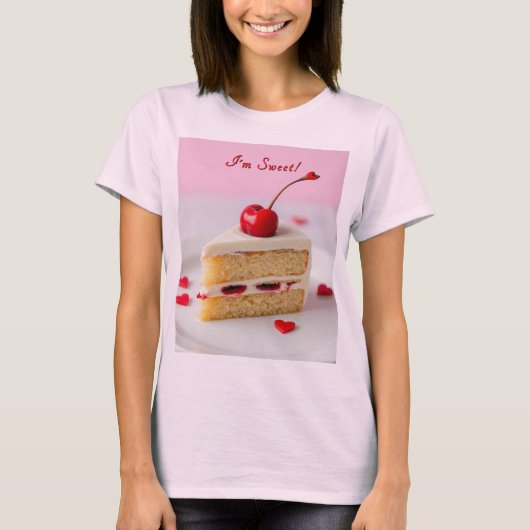 Ich bin süß - Cherry auf dem T - Shirt (Vorderseite)