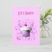 Ich bin süße Cupcake-Einladung Einladung (Stehend Vorderseite)