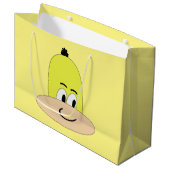 Ich bin Sveety, Funny Face Cartoon Große Geschenktüte (Vorderseite Schrägansicht)