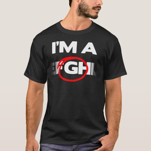 "Ich bin T - Shirt A G" (Vorderseite)