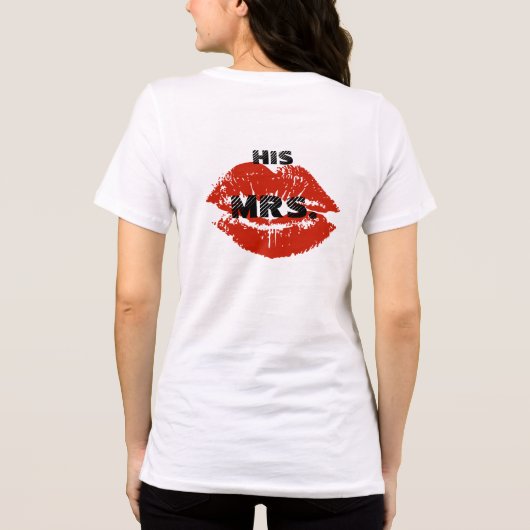 Ich bin T - Shirt seiner Frau Red Lips Brides (Rückseite)