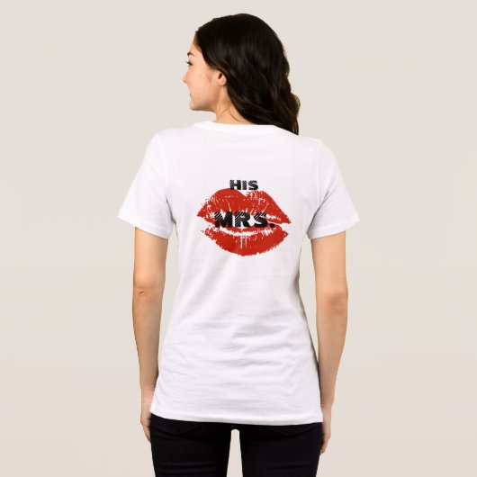 Ich bin T - Shirt seiner Frau Red Lips Brides (Rückseite voll)