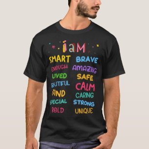 Ich bin tägliche Bestätigung farbenfrohe Christlic T-Shirt