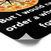 Ich bin Tanka Jahari Funny Pizza Lover Poster (Ecke)