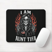 Ich bin Tante Tifa Funny Skeletter Biker Tante Tif Mousepad (Mit Mouse)