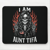 Ich bin Tante Tifa Funny Skeletter Biker Tante Tif Mousepad (Vorne)
