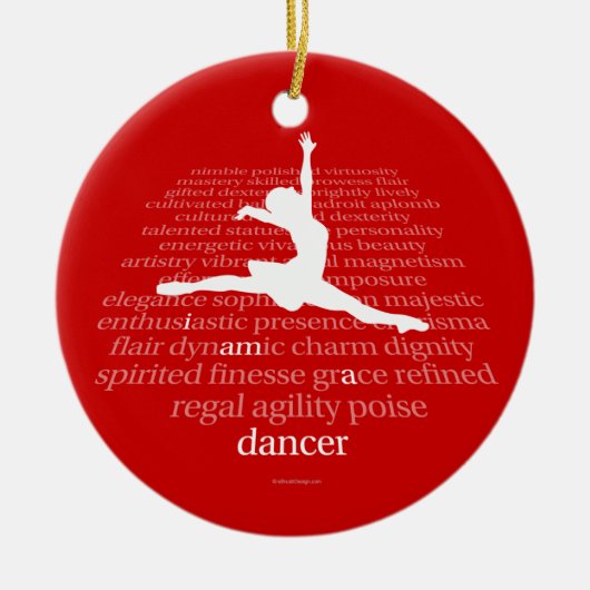 Ich bin Tänzerin Keramik Ornament (Vorne)