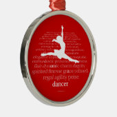 Ich bin Tänzerin Silbernes Ornament (Rechts)
