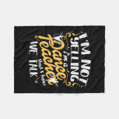 Ich bin Tanzlehrer Fleecedecke (Vorderseite (Horizontal))