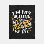 Ich bin Tanzlehrer Fleecedecke (Vorderseite)