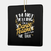 Ich bin Tanzlehrer Keramikornament (Links)