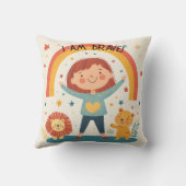 Ich bin tapfer - Kids Affirmation Throw Kissen (Rückseite)