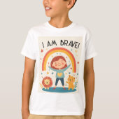 Ich bin tapfer - Kinder Affirmation T - Shirt (Vorderseite)