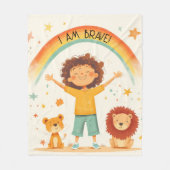 Ich bin tapfer - Kindernachweis Fleecedecke (Vorderseite)