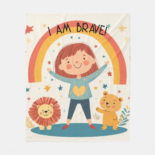 Ich bin tapfer - Kindernachweis Fleecedecke (Vorderseite)