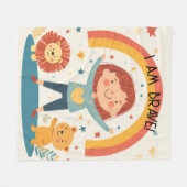 Ich bin tapfer - Kindernachweis Fleecedecke (Vorderseite (Horizontal))