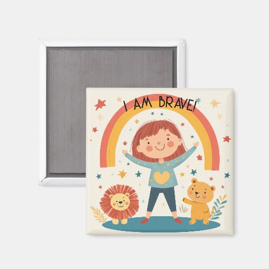 Ich bin tapfer - Kindernachweis Magnet (Vorderseite/Rückseite)