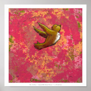 Ich bin tapfer - schöner niedlicher Spaßvogel mit  Poster