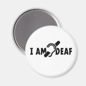 Ich bin taub. Eingeschränkte Anhörung. Doven, Dorn Magnet (Vorderseite/Rückseite)
