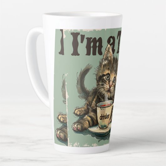 Ich bin Tea Drinker Digital Art Milchtasse (Linke Ecke)