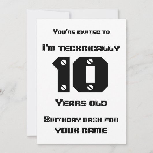 Ich bin technisch gesehen... Jahre alt Leap Year B Einladung (Vorderseite)