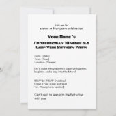 Ich bin technisch gesehen... Jahre alt Leap Year B Einladung (Rückseite)