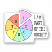 Ich bin Teil der Gesellschaft Aufkleber (Vorderseite)