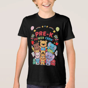 "Ich bin Teil der Pre-K Power-Crew!" – Kinder Tri-Blend Shirt