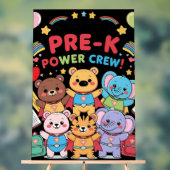"Ich bin Teil der Pre-K Power Crew!" - Student Acrylschild (Neutral)