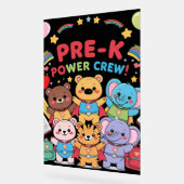 "Ich bin Teil der Pre-K Power Crew!" - Student Acrylschild (Winkel)