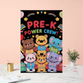 "Ich bin Teil der Pre-K Power Crew!" - Student Acrylschild (Hochzeit)
