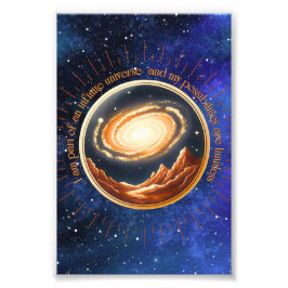 Ich bin Teil eines unendlichen Universums Fotodruck