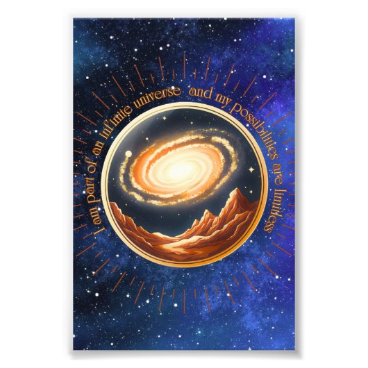 Ich bin Teil eines unendlichen Universums Fotodruck (Vorne)