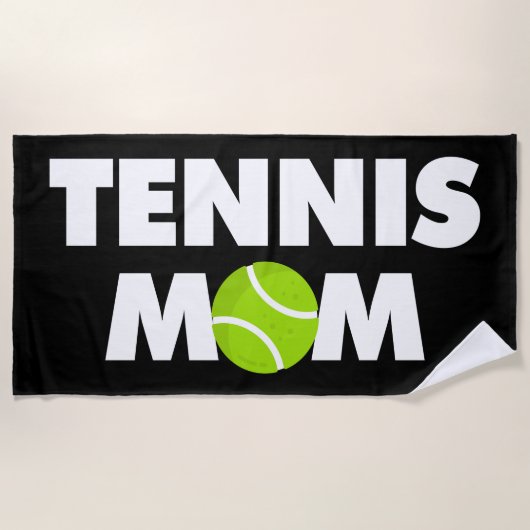 Ich bin Tennis-Mama Strandtuch (Vorderseite)