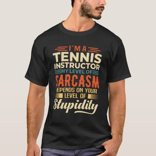 Ich bin Tennislehrer T-Shirt (Vorderseite)