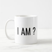 ICH BIN Text Kaffeetasse (Links)
