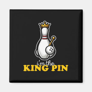 Ich bin The King Button Niedlich Kawaii Bowling Bu Magnet