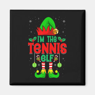 Ich bin The Tennis Elf - Xmas Party Tennis Player Magnet