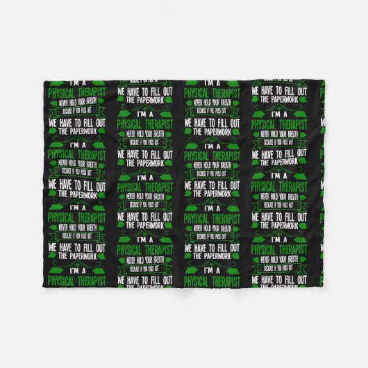 Ich bin Therapeutin  Fleecedecke (Vorderseite (Horizontal))