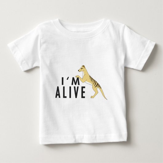Ich bin - Thylacine lebendig Baby T-shirt (Vorderseite)