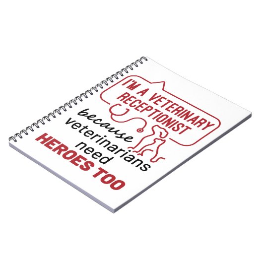 Ich bin Tierärztin, weil Heroes Zitat gibt Notizblock (Linke Seite)