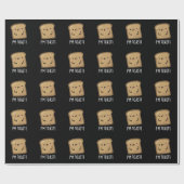 Ich bin Toast Funny Bread Pun Dark BG Geschenkpapier (Flach)