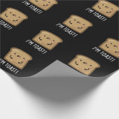 Ich bin Toast Funny Bread Pun Dark BG Geschenkpapier (Ecke)