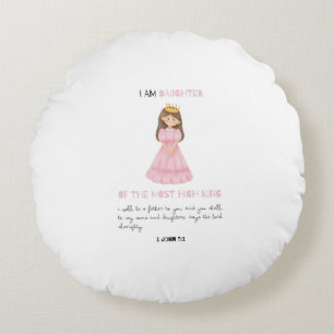 Ich bin Tochter des farbenfrohen Niedlichen Kinder Rundes Kissen