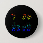 Ich bin tot ASL American Sign Language Fingerbuchs Button (Vorderseite)